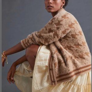 Anthropologie Houndstooth Eyelash Cardigan